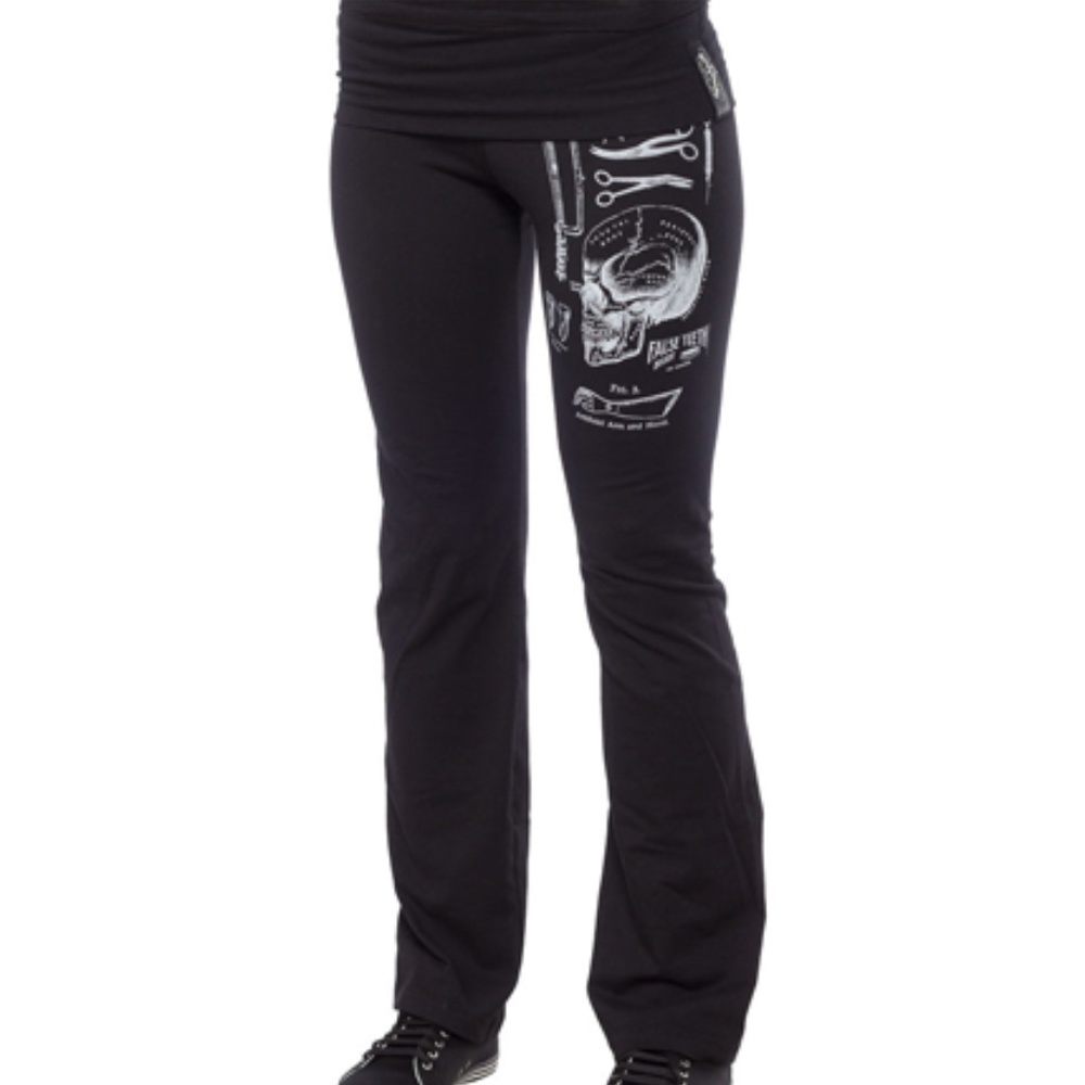 Se7en Deadly Yoga Pants Skull Goth Horror - Picture 1 of 3